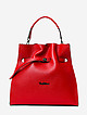 Красная кожаная сумка с одной ручкой в силуэте а-ля кисет  Tony Bellucci