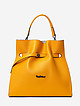 Желтая кожаная сумка с одной ручкой в силуэте а-ля кисет  Tony Bellucci