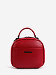 Небольшая кожаная сумочка-боулер насыщенного красного цвета  Tony Bellucci