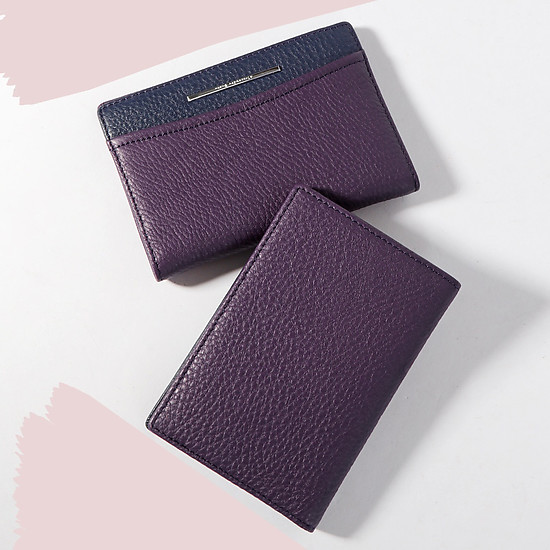 Фиолетовая кожаная обложка для паспорта  Alessandro Beato