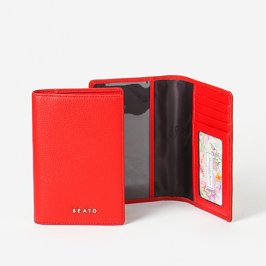 Красная кожаная обложка для паспорта  Alessandro Beato