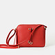 Кожаная сумка с тремя отделениями в классическом красном оттенке  Folle