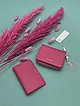 Подарочный набор, состоящий из кожаного кошелька и обложки в розовой гамме  Alessandro Beato