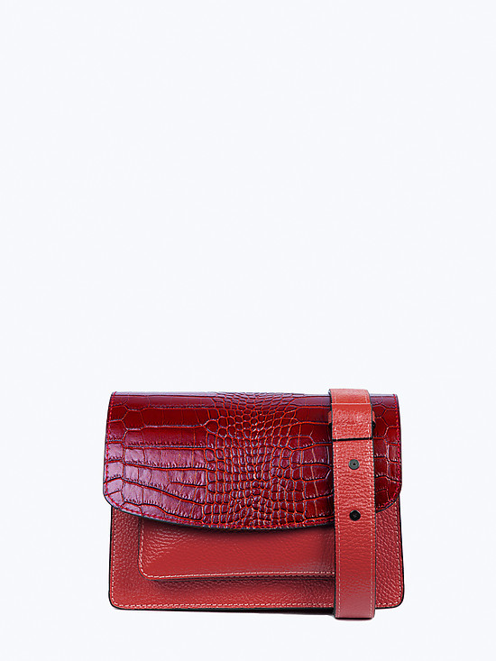 Красная комбинированная сумочка кросс-боди  BE NICE