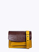 Желто-коричневая комбинированная сумочка кросс-боди  BE NICE
