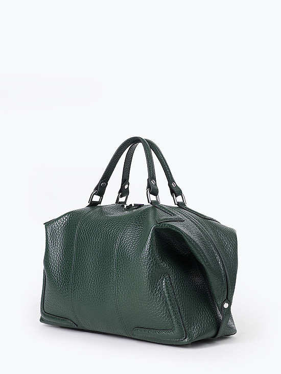 Темно-зеленая объемная сумка-тоут из мягкой кожи  Jazy Williams