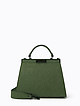 Зеленая сумка-саквояж из кожи с узорным тиснением  BE NICE