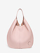 Пудрово-розовая сумка-хобо из мягкой кожи  Tony Bellucci