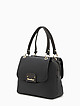 Черная сумка-тоут с потайными карманами и коричневыми ручками  Vanessa Scani