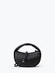 Маленькая полукруглая сумочка-хобо из мягкой черной кожи  Ivory