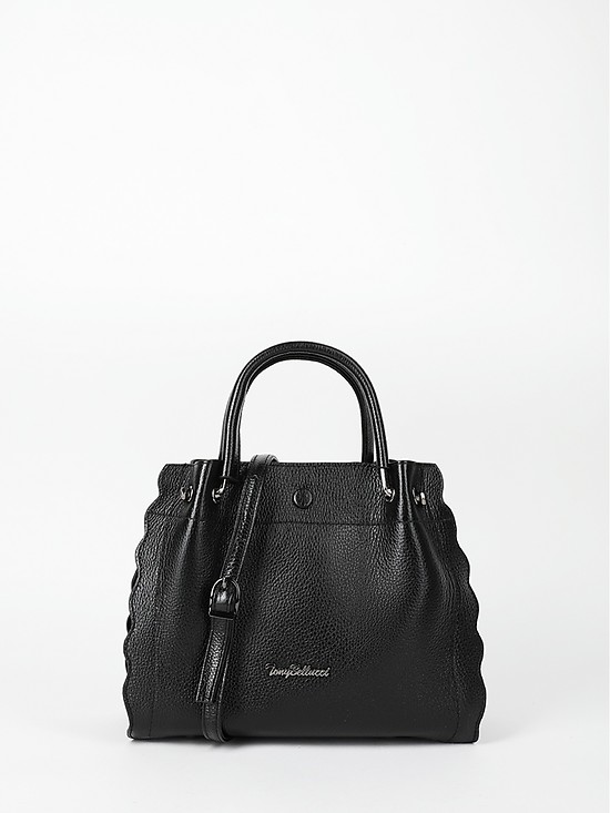 Небольшая черная сумка-тоут с фигурным дизайном  Tony Bellucci