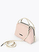 Небольшая сумочка-боулер из пудрово-розовой и бежевой кожи  Tony Bellucci