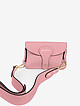 Мини-сумочка из пудрово-розовой гладкой кожи с широким ремнем  BE NICE