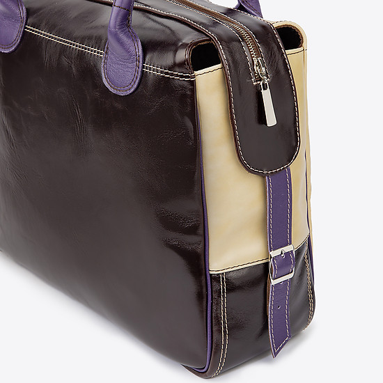 Дизайнерские сумки Balagura 0325 beige brown violet
