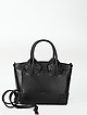 Черная кожаная сумка-тоут с резным декором  A.Bellucci