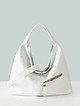 Мягкая сумка-хобо из белой кожи  Arcadia