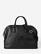 Черная сумка-тоут для путешествий из мягкой кожи с ручками под страуса  Sara Burglar