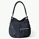 Женственная темно-синяя сумка-мешок из замши с лазерной обработкой  Arcadia