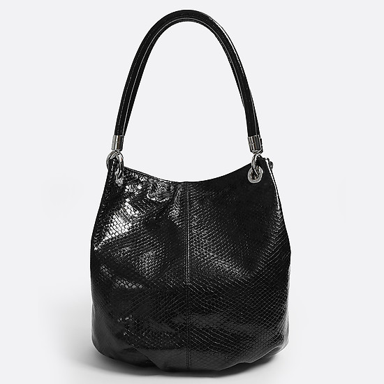 Классическая сумка Arcadia 0391 python gloss black