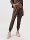 Карамельно-коричневые брюки в клетку в стиле спорт шик  Cristina Effe