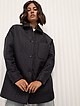 Черная куртка рубашечного кроя из фактурной ткани  EMKA