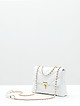 Белая сумочка кросс-боди из мягкой стеганой кожи  Vanessa Scani