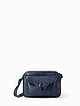 Синяя прямоугольная сумочка кросс-боди из зернистой кожи  Vanessa Scani