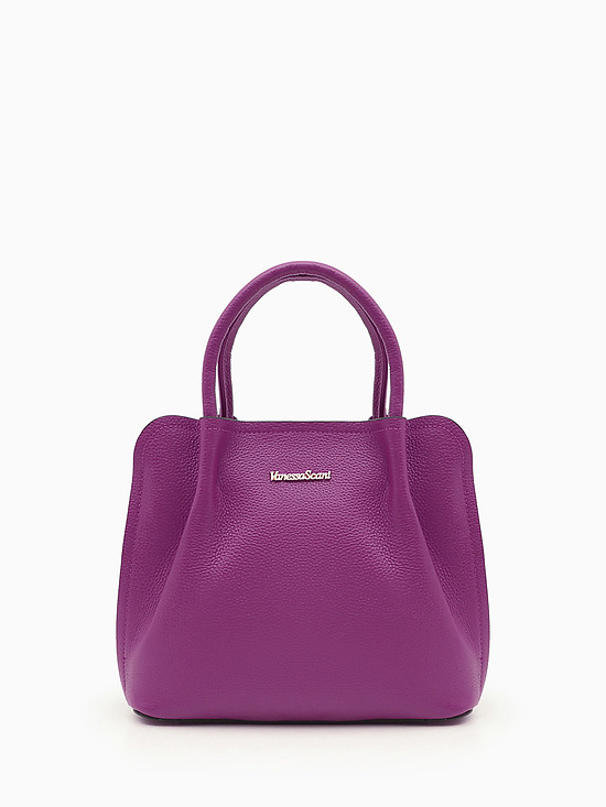 Фиолетовая сумка-тоут из зернистой кожи  Vanessa Scani