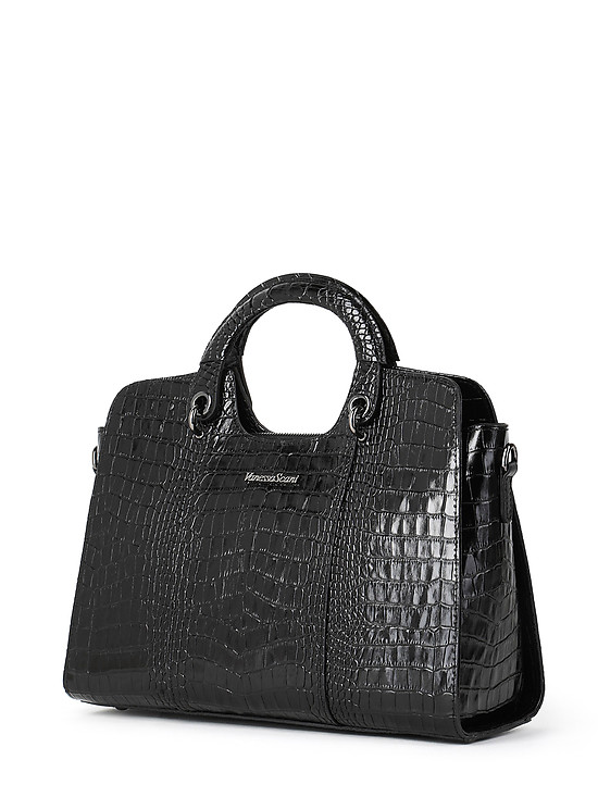 Классические сумки Vanessa Scani 0516-356 croc black