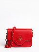 Лаконичная сумка-кроссбоди из натуральной кожи с ручкой-цепочкой в красном цвете  Tony Bellucci