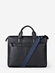 Синяя деловая мужская сумка из мягкой кожи  Alessandro Beato
