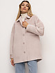 Куртка из мягкого экомеха пыльно-розового цвета  EMKA