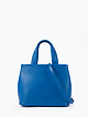 Синяя базовая сумка-тоут из мягкой кожи в трансформируемом силуэте  Folle