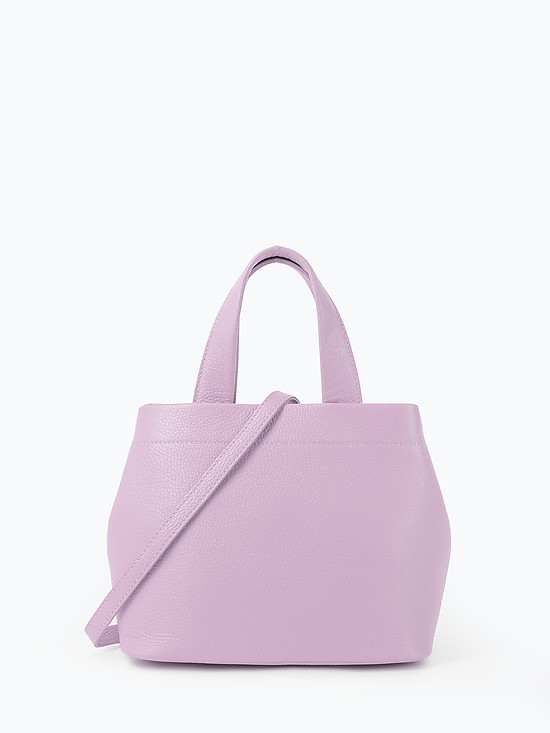 Светло-фиолетовая базовая сумка-тоут из мягкой кожи в трансформируемом силуэте  Folle