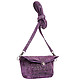 Миниатюрная фиолетовая сумочка-клатч из натуральной кожи со съемным регулируемым ремешком  Balagura