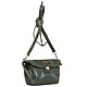 Миниатюрная темно-зеленая сумочка-клатч из натуральной кожи со съемным регулируемым ремешком  Balagura