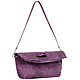 Стильная дизайнерская сумка-пакет из натуральной кожи с тиснением под кожу крокодила в пурпурном цвете  Balagura