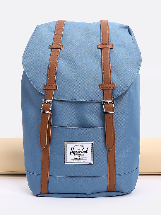 Рюкзак с отделением для ноутбука в голубом цвете с контрастными ремешками  Herschel