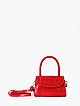 Красная мини-сумочка флап из кожи под крокодила с ручкой  Jazy Williams