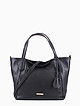 Мягкая кожаная сумка-тоут черного цвета  Luana Ferracuti