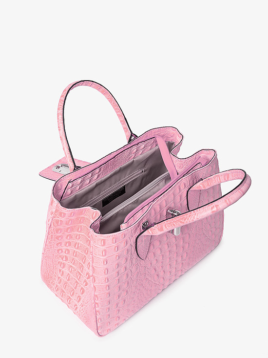 Классические сумки Фолле 1013 pink croc