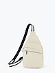 Небольшой кожаный рюкзак-слинг кремового оттенка  Folle