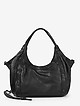 Черная сумка-хобо из мягкой кожи с винтажным эффектом  BE NICE