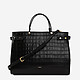 Черная сумка-тоут Lady формата А4 из кожи под крокодила  Furla