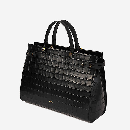 Классические сумки Furla 1033863 croc black