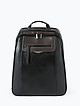 Мужской рюкзак из кожи разных фактур черного цвета  Giudi