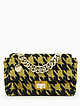 Ярко-желтая сумочка кросс-боди из экокожи и текстиля с интересным узором  Alex Max