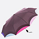 Складной фиолетовый зонт с цветным декором  Tri Slona
