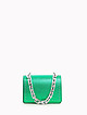 Зеленая перламутровая прямоугольная сумочка кросс-боди из плотной кожи  BE NICE