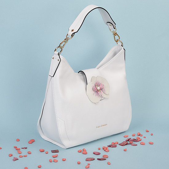 Белая сумка с орхидеей  Fiato Dream